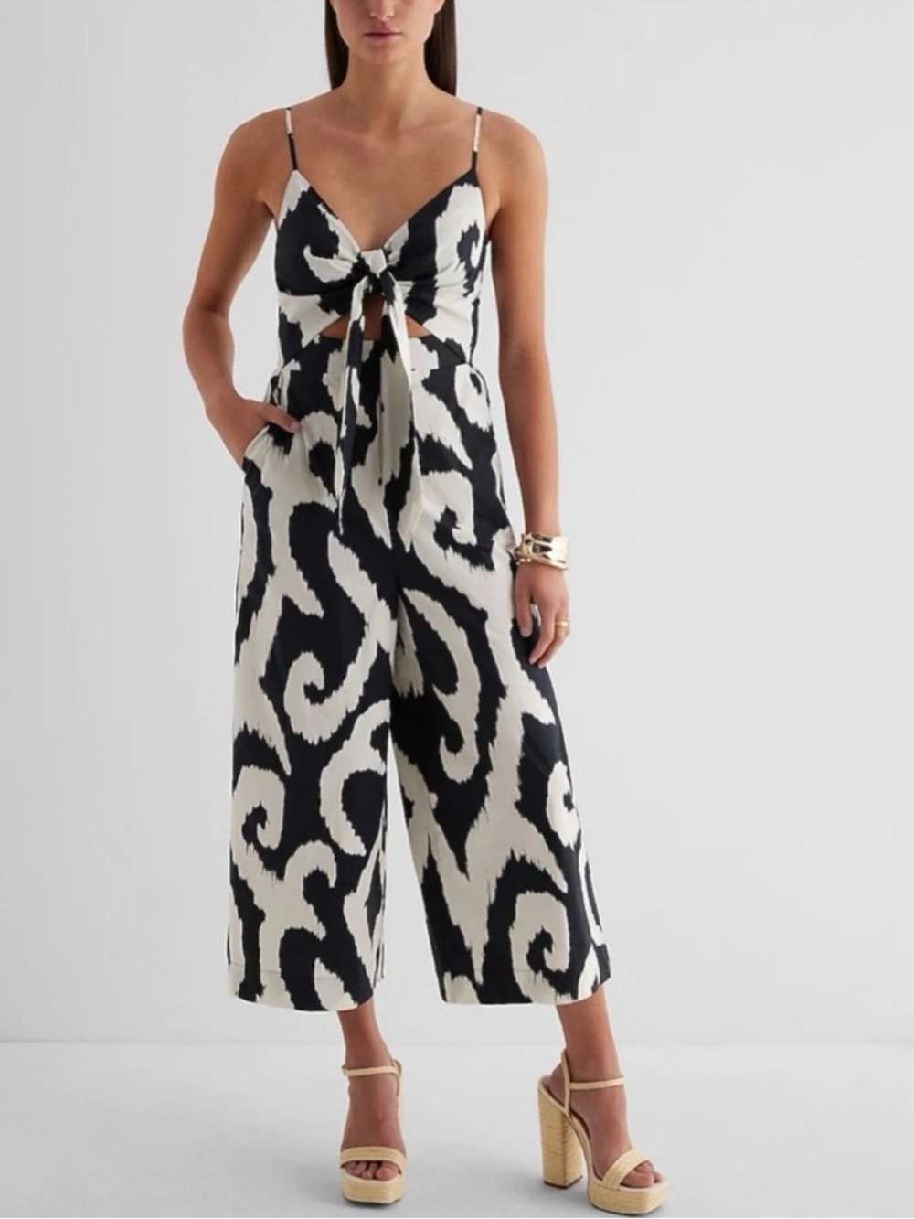 Black and white Express jumpsuit